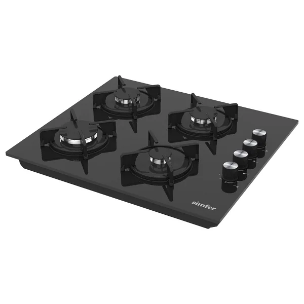 Simfer 3046 Siyah Klasik Set üstü Cam Ocak - Görsel 4