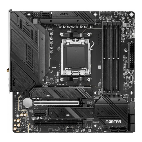 MSI Mag B650M Mortar Wi-Fi AMD AM5 DDR5 Micro ATX Anakart - Görsel 6