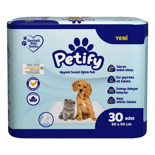 Petify 60x90 cm 30'lu Hijyenik Tuvalet Eğitim Pedi - Görsel 2