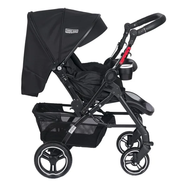 Tommybaby Tornado Plus Black Çift Yönlü Bebek Arabası Siyah - Görsel 2