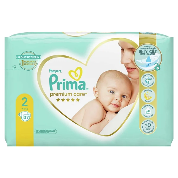 Prima Premium Care 2 Numara Mini 37'li Bebek Bezi - Görsel 2