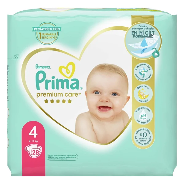 Prima Premium Care 4 Numara Maxi 28'li Bebek Bezi - Görsel 2