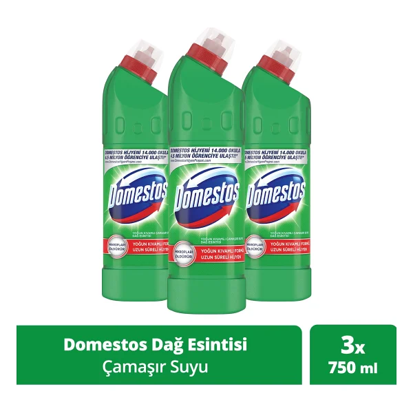 Domestos Dağ Esintisi Çamaşır Suyu 750 ml 3'lü - Görsel 8