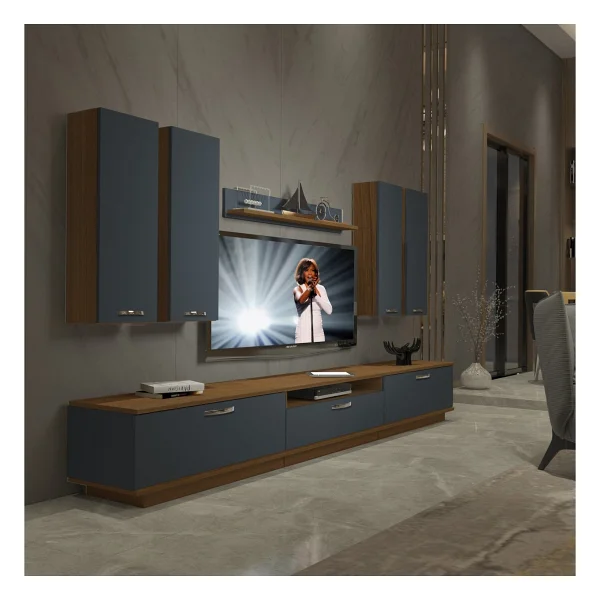 Decoraktiv Trendstyle 8d Mdf Tv Ünitesi Tv Sehpası Ceviz Antrasit - Görsel 4