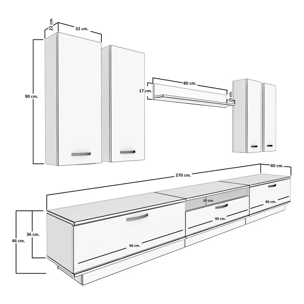 Decoraktiv Trendstyle 8d Mdf Tv Ünitesi Tv Sehpası Ceviz Antrasit - Görsel 3