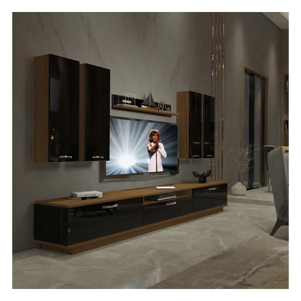 Decoraktiv Trendstyle 8d Mdf Tv Ünitesi Tv Sehpası Ceviz Antrasit - Görsel 5