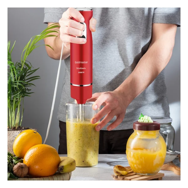 Goldmaster Multimix Kırmızı 1000 W El Blender - Görsel 3