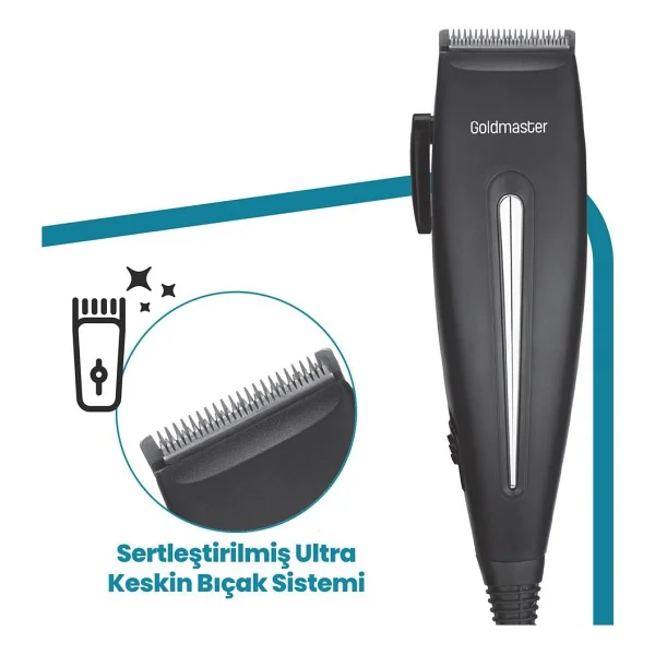 Goldmaster GM-8174 Safari Kablolu Sakal ve Saç Kesme Makinesi - Görsel 3