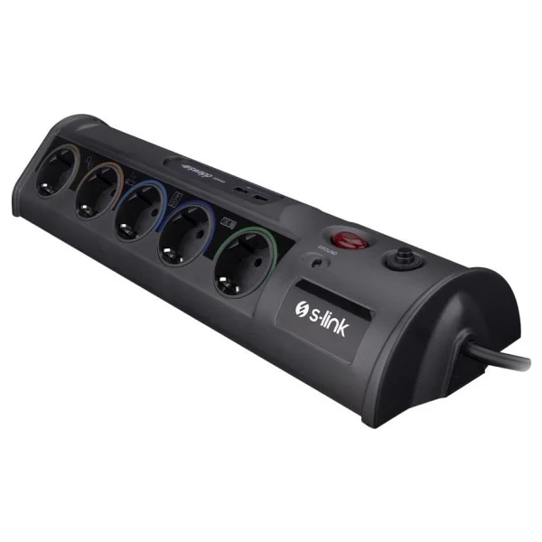 S-link Swapp SWV-PRZ010 1860 Joule USB'li 1.8 m 10'lu Akım Korumalı Priz - Görsel 9