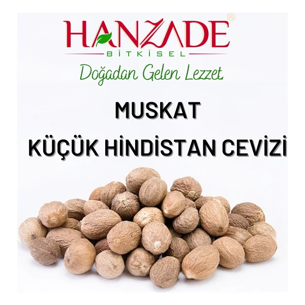 Hanzade Bitkisel Muskat (Musgat) Küçük Hindistan Cevizi 250 gr - Görsel 4