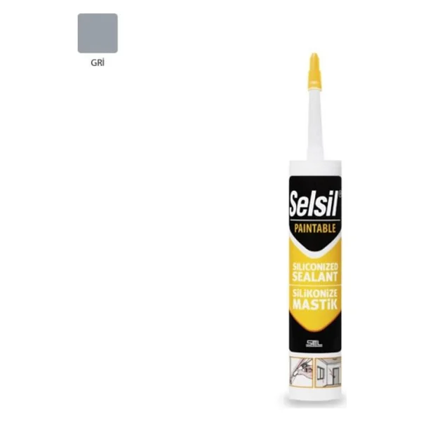 Selsil Silikonize Mastik Gri 485 Gr - Görsel 2