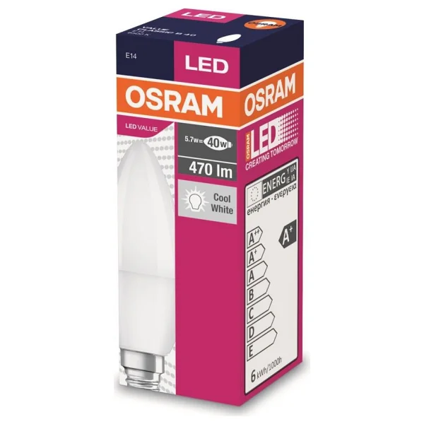 Osram Value Beyaz Işık 4.9 W-40 W E14 LED Ampul - Görsel 6