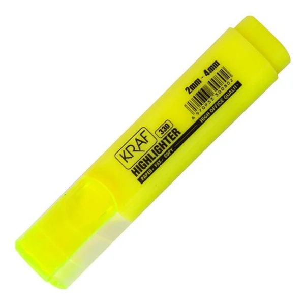 Kraf 330 Sarı Fosforlu Kalem - Görsel 6