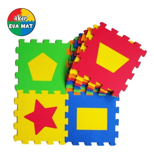 90-955 ECO EVA 33X33 Geomerik Şekilli Oyun Halısı 7mm Kız Erkek Çocuk Oyuncak Eğitici Oyuncaklar - Görsel 6