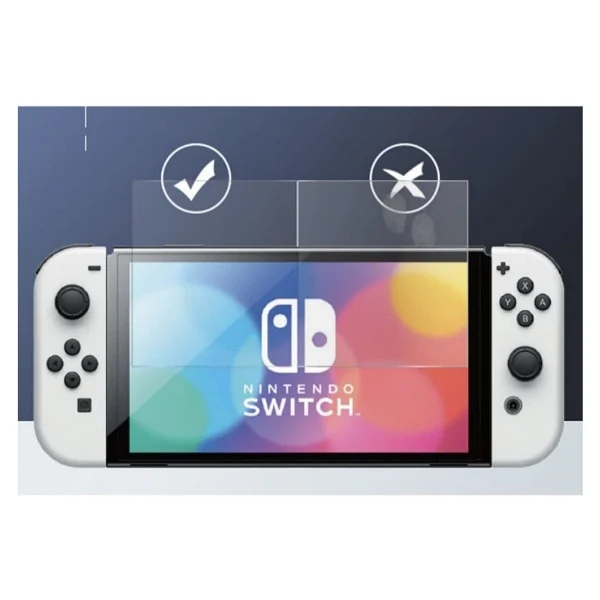 Nintendo Switch OLED Ekran Koruyucu Temperli Cam Premium Pro 9h - Şeffaf - Görsel 2
