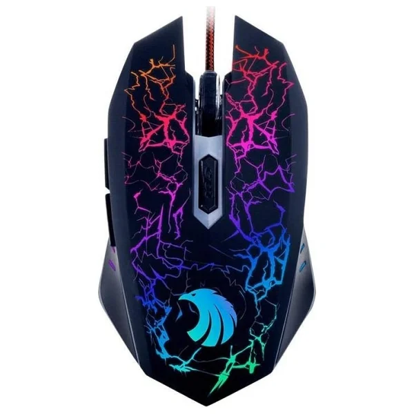 PoloSmart PGM02 Eagle Kablolu Optik Oyuncu Mouse + Kırmızı Mouse Pad - Görsel 5