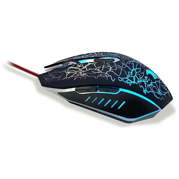 PoloSmart PGM02 Eagle Kablolu Optik Oyuncu Mouse + Kırmızı Mouse Pad - Görsel 4