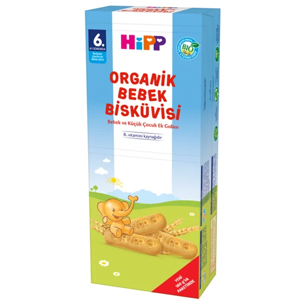 Hipp Organik Bebek Bisküvisi 180 gr 6 Adet - Görsel 3