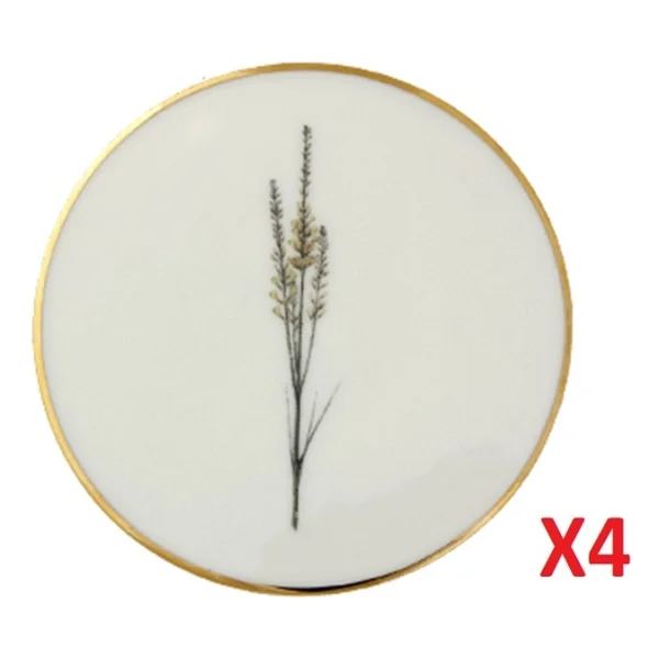 Porland Botanical Desen 4'lü Bardak Altlığı 10 cm 04ALM006631 - Görsel 2