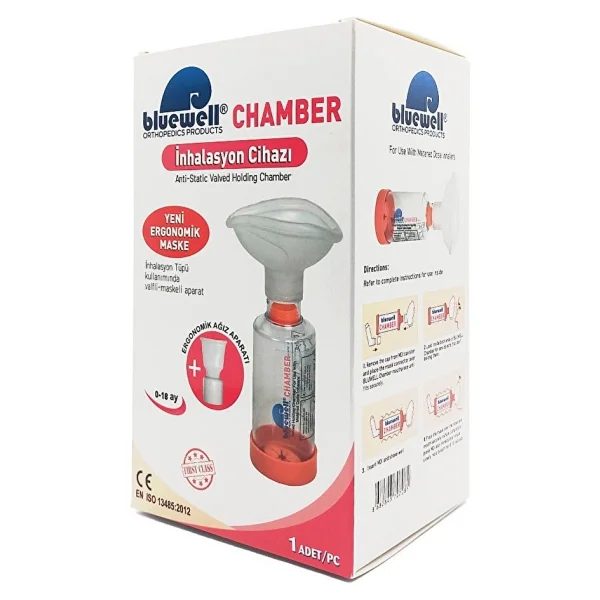 Bluewell Aerochamber Inhalasyon Cihazı Kırmızı 0-18 Ay - Görsel 3