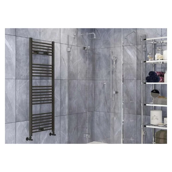 Toprak Havlupan 60/100CM Düz Siyah Renk Havlupan Radyatör 5yıl Garantili - Görsel 3
