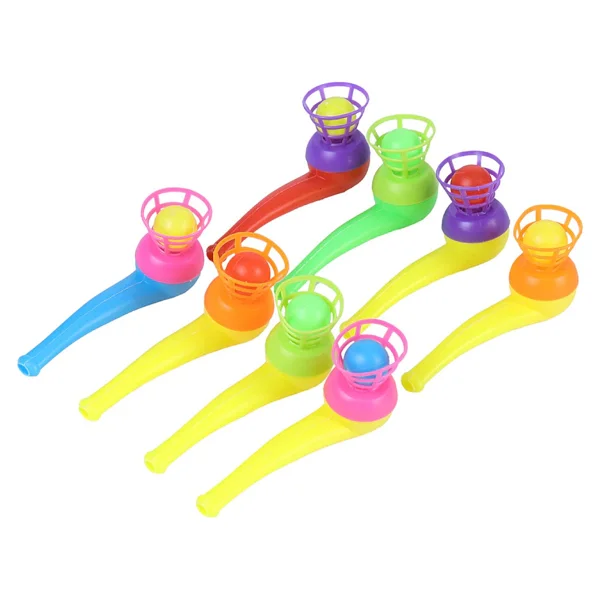 Toyaş 4 Adet Oyuncak Saksafon Popit Pipet Top Üfleme Oyunu Hediyelik Parti Eğlencesi - Görsel 2