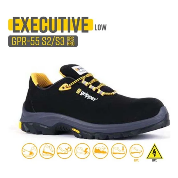 Gripper GPR-55 Siyah Microfiber S2 Kompozit Vibram Taban İş Güvenlik Ayakkabısı - Görsel 4