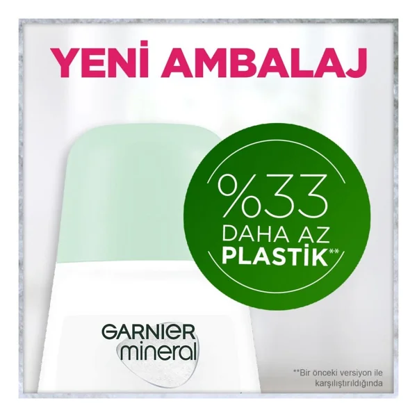 Garnier Mineral Roll-On Deodorant - 72 Saat Etkili, Ferah Koku ve Termal Koruma, Kadınlar için Pudrasız, 50 ml (Tekli) - Görsel 5
