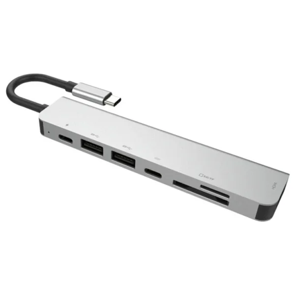 Bonjux 7 In 1 Sd USB Type-C Hub Hdmı Girişli Macbook Çevirici Çoklayıcı 7in1 - Görsel 4