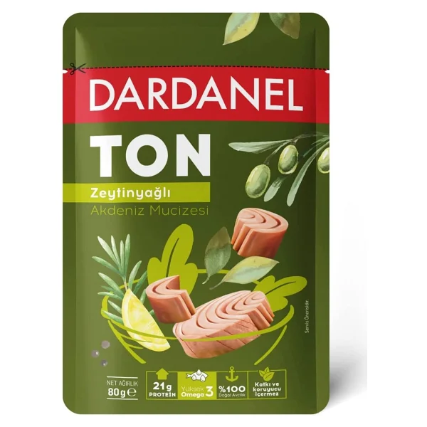 Dardanel Dadanel Zeytinyağlı Ton Balığı Poşet 80 Gr(12) Adet - Görsel 2