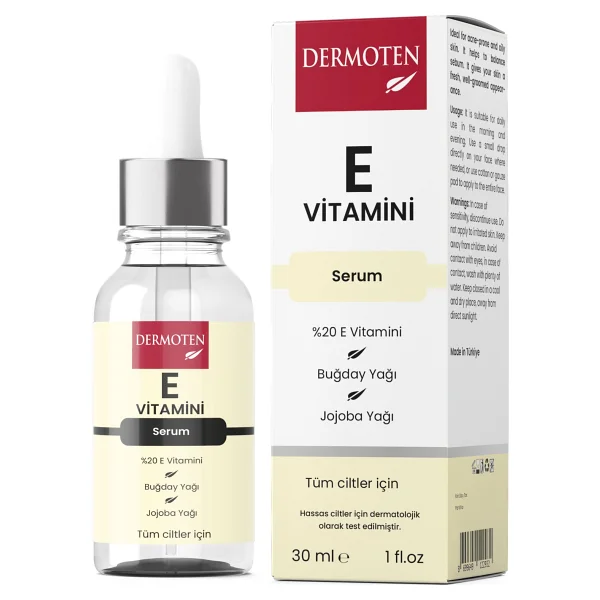 Dermoten E Vitamini Nemlendirici Cilt Bakım Serumu 30 ml - Görsel 5
