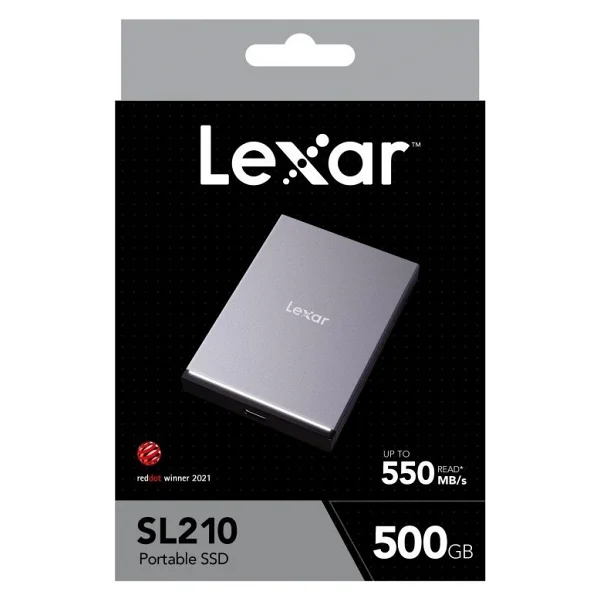 Lexar External Portable SSD 500GB Up To 550MB/S Read And 450MB/S Write - Gri - Görsel 2