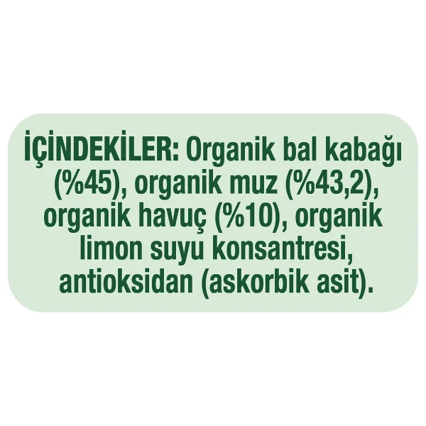 Gerber Organik Balkabağı, Muz ve Havuçlu Püresi 90 gr - Görsel 5