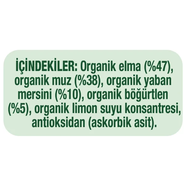 Gerber Organik Elma Muz Yabanmersini ve Böğürtlen Püresi 90 gr - Görsel 5