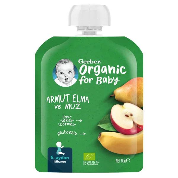 Gerber Organik Armut Elma ve Muz Püresi 90 gr - Görsel 4