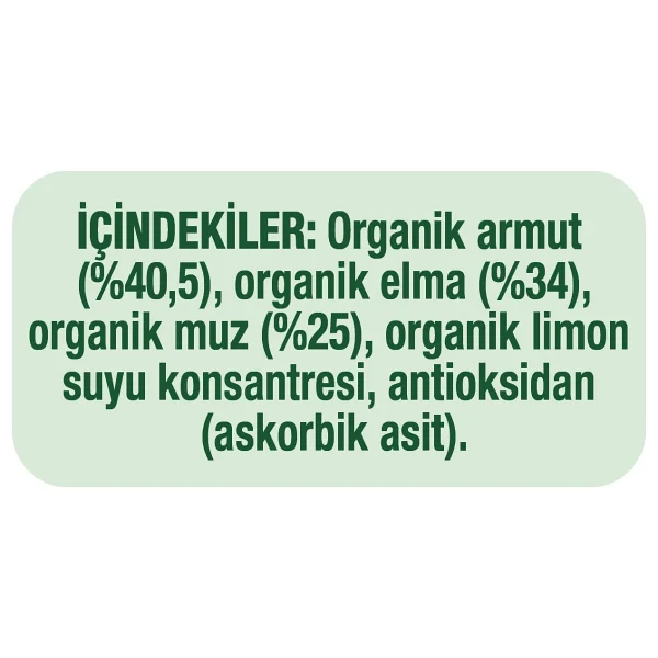 Gerber Organik Armut Elma ve Muz Püresi 90 gr - Görsel 5