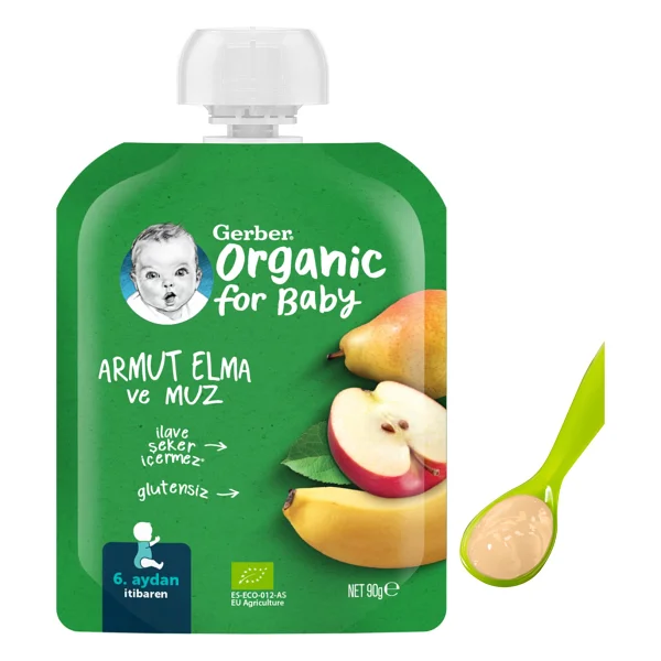 Gerber Organik Armut Elma ve Muz Püresi 90 gr - Görsel 7