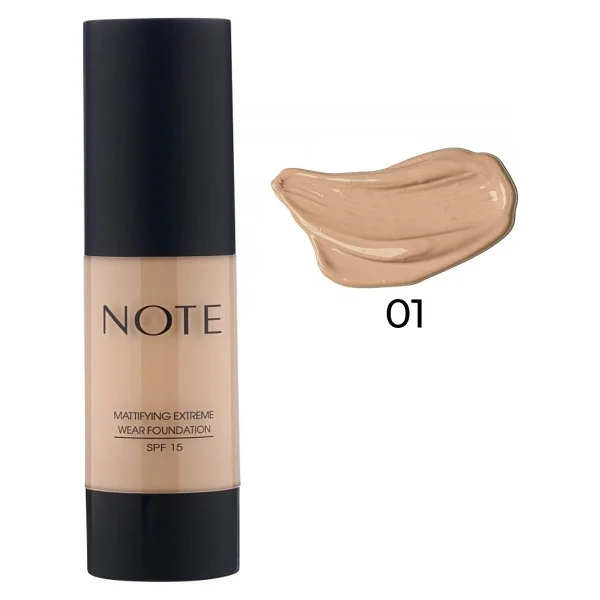 Note Mattifying Extreme Wear SPF 15 01 Beige 35 ml Likit Fondöten - Görsel 5