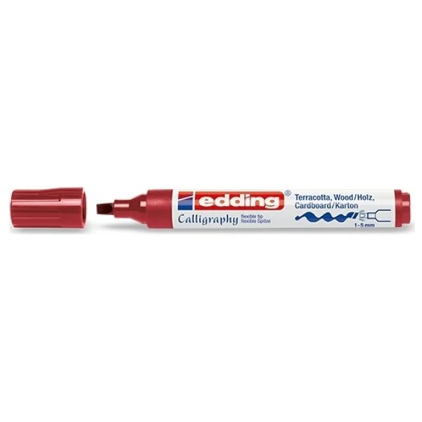 Edding 1455 1-5 mm Bordo Kaligrafi Kalemi - Görsel 4