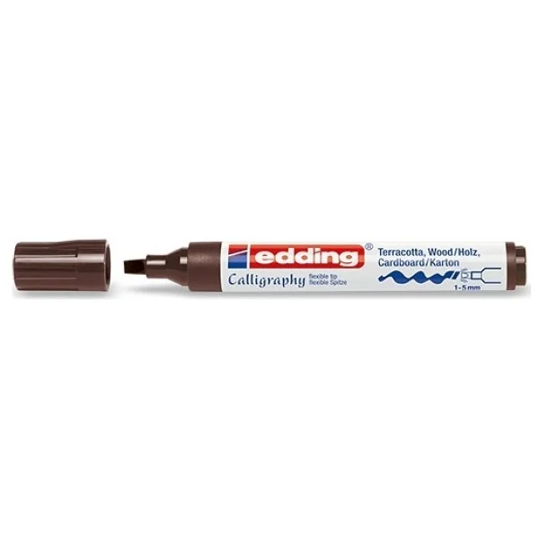 Edding 1455 1-5 mm Bordo Kaligrafi Kalemi - Görsel 5