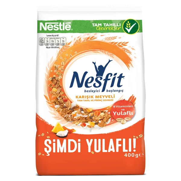 Nestle Nesfit Karışık Meyveli Tam Tahıllı Pirinç Gevreği 400 gr - 450 gr - Görsel 3