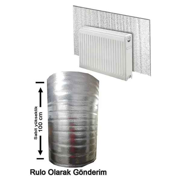 Markaflex 4 Metre Kalorifer Peteği Arkası Isı Yalıtım ve Izolasyon Levhası Radyatör Arkalığı Yalıtım Malzemesi - 4 Adet - 100 x 100 cm - Görsel 4