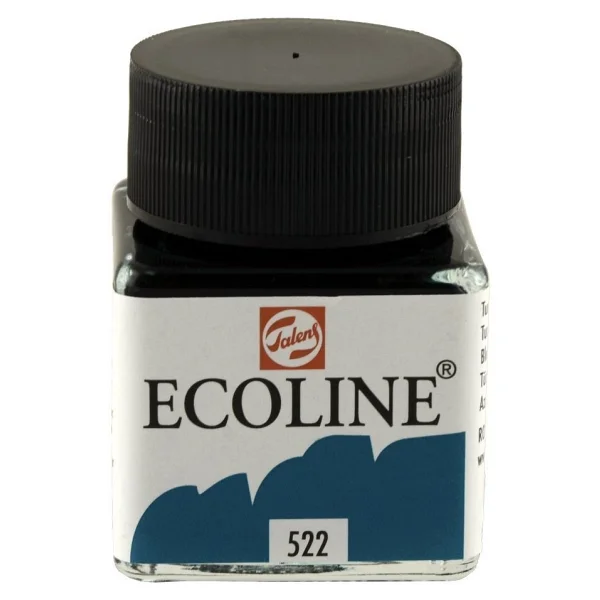Talens Ecoline 30 ml 522 Turquoise Blue Sıvı Sulu Boya - Görsel 2