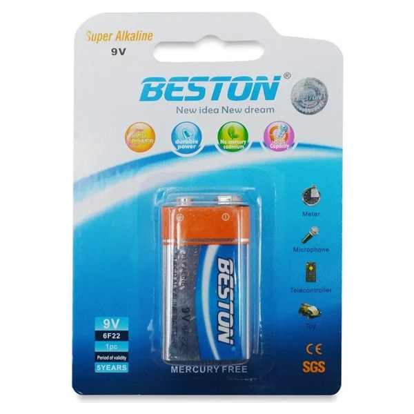 Beston 6F-22 9V Alkalin Pil - Görsel 2