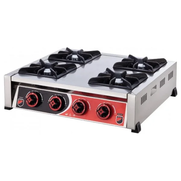 Işıkgaz Silverinox 2907 Doğalgazlı 4 Gözlü Mini Set Üstü Endüstriyel Ocak - Görsel 2