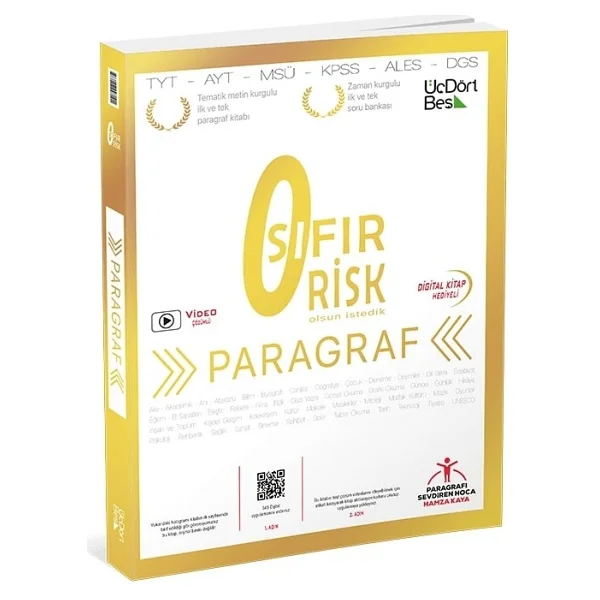 Üç Dört Beş Yayıncılık Üç Dört Beş Yayıncılık Paragraf Sıfır Risk ÜçDörtBeş Yayınları - Görsel 4