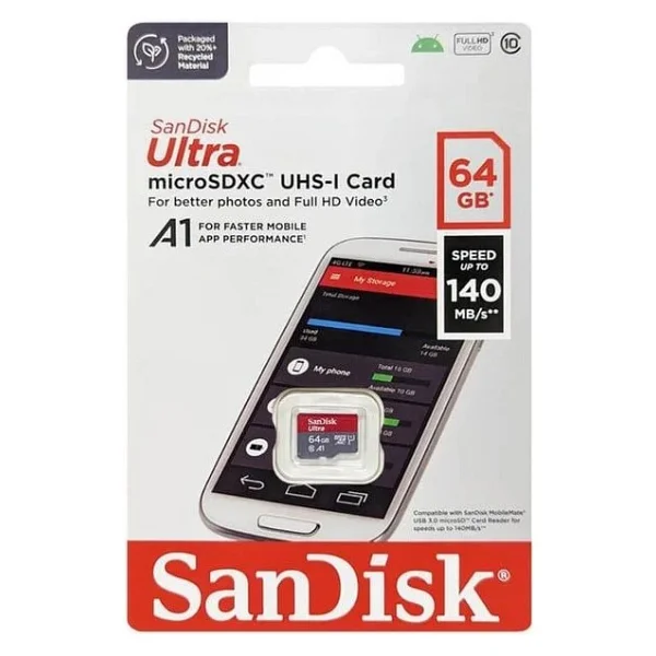 SanDisk Ultra SDSQUAB-064G-GN6MN Class 10 UHS-I U1 A1 64 GB Micro SD Kart - Görsel 3