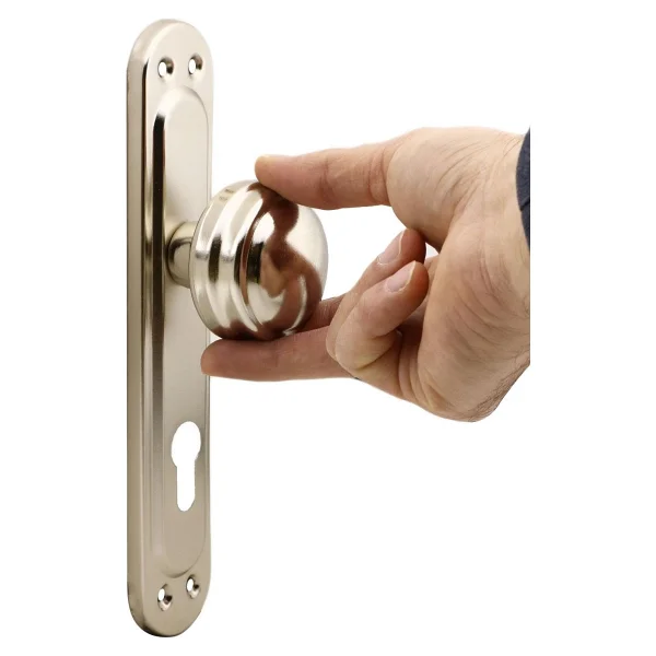 Kumru Aynalı Niken Kapı Tokmağı Topuzu Kolu Metal Tokmak Yale - 1 Adet - Görsel 6