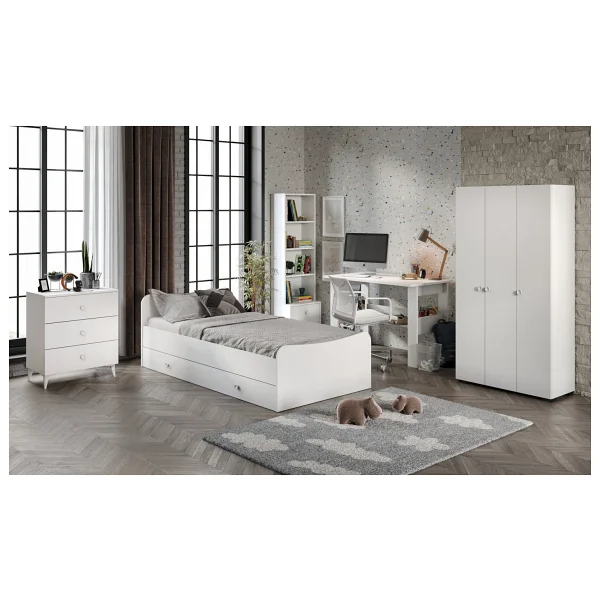 KZNMOB HOME Selen Çocuk Odası Takımı Beyaz - 5 Parçalı Tamamı 1. Kalite Mdf - Görsel 5