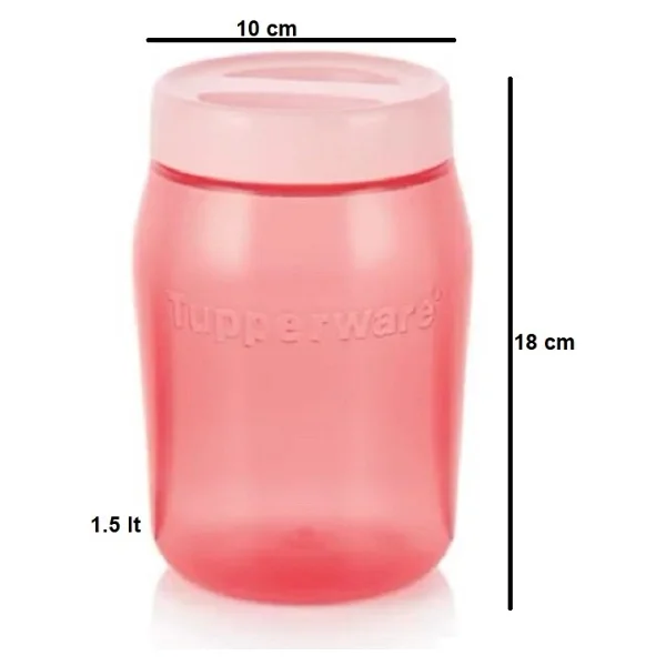 Tupperware Çok Amaçlı Kavanoz 1.5 Lt Taşıma Saklama Kabı Hsgl - Pembe - 1500 ml - 1 Adet - Görsel 4